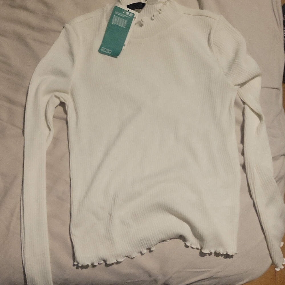 H&M Conscious White Knit Top